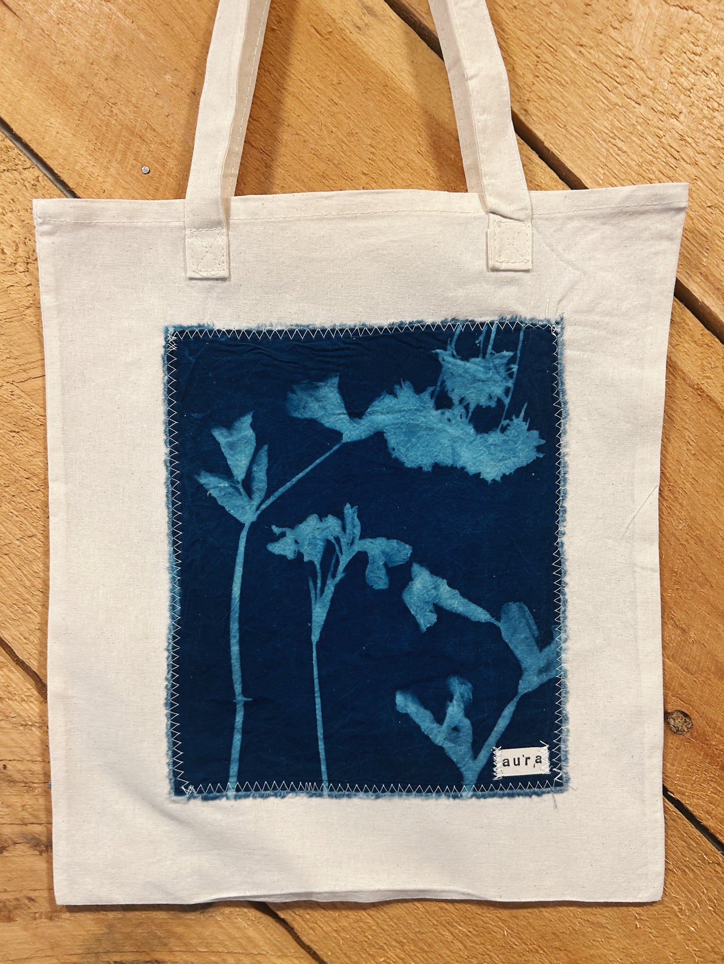 BLOOM AND SHADOW CYANOTYPE TOTE