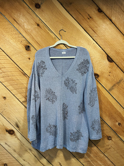 GARDEN BLOOM BLOCKED SWEATER