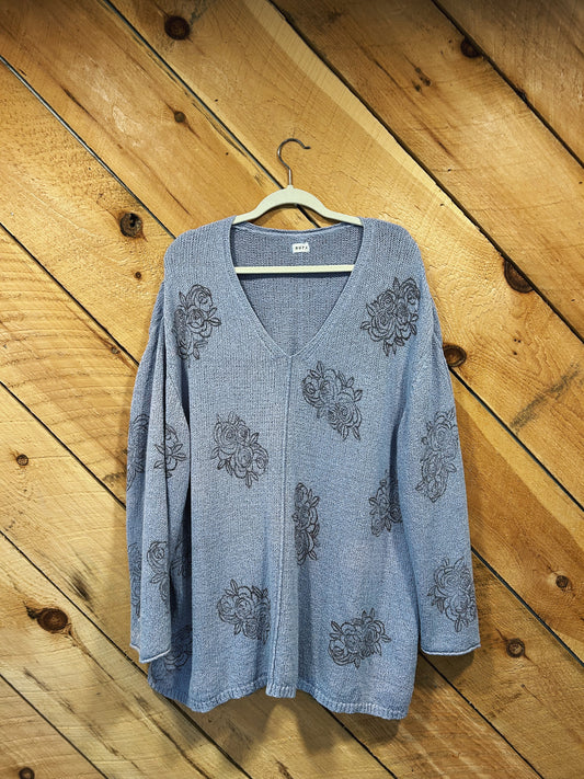 GARDEN BLOOM BLOCKED SWEATER