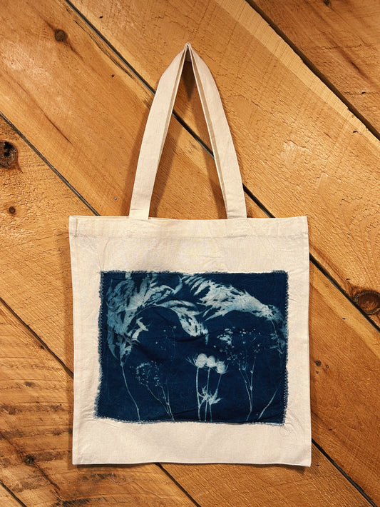 WILD MEADOW CYANOTYPE TOTE