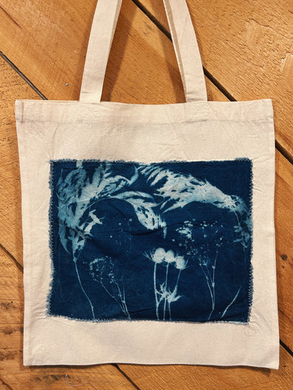 WILD MEADOW CYANOTYPE TOTE