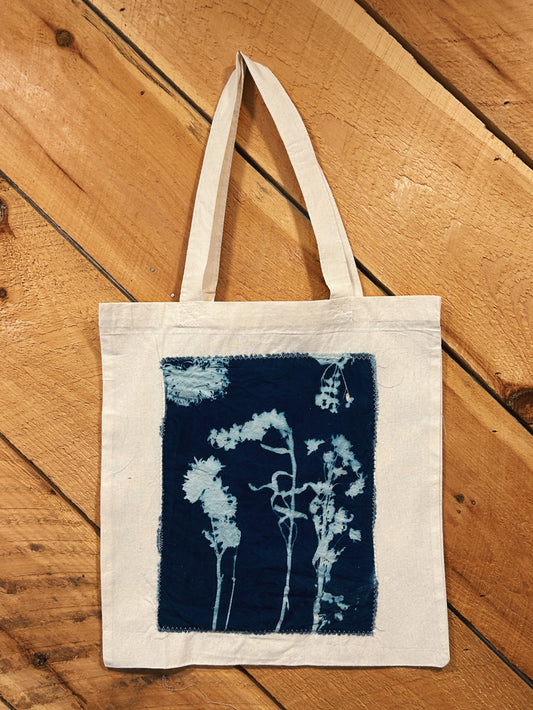 MOONLIT FERN CYANOTYPE TOTE